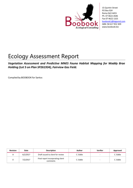 Waddy Brae Ecology Assessment Report