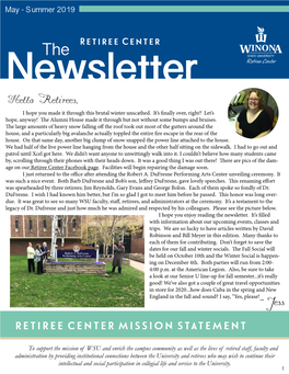 2019 May-Summer Newsletter