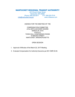 March 28 2018 Compensation Committee Meeting Packet