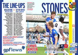 BY TIM PARKS WEALDSTONE V SUTTON UNITED 20.10.2018 QUICK-FIRE QUESTIONS