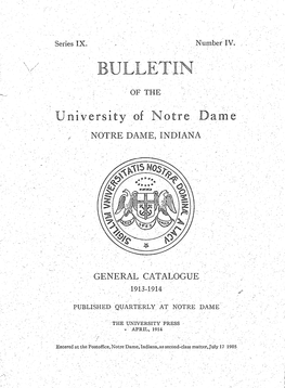 See 1913/1914 Bulletin