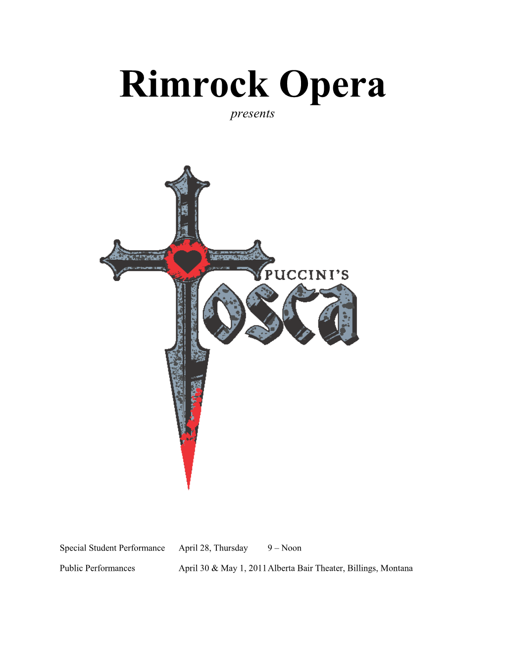 Rimrock Opera Presents