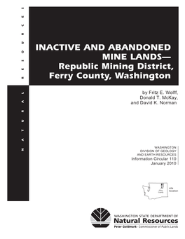 Republic Mining District, Ferry County, Washington