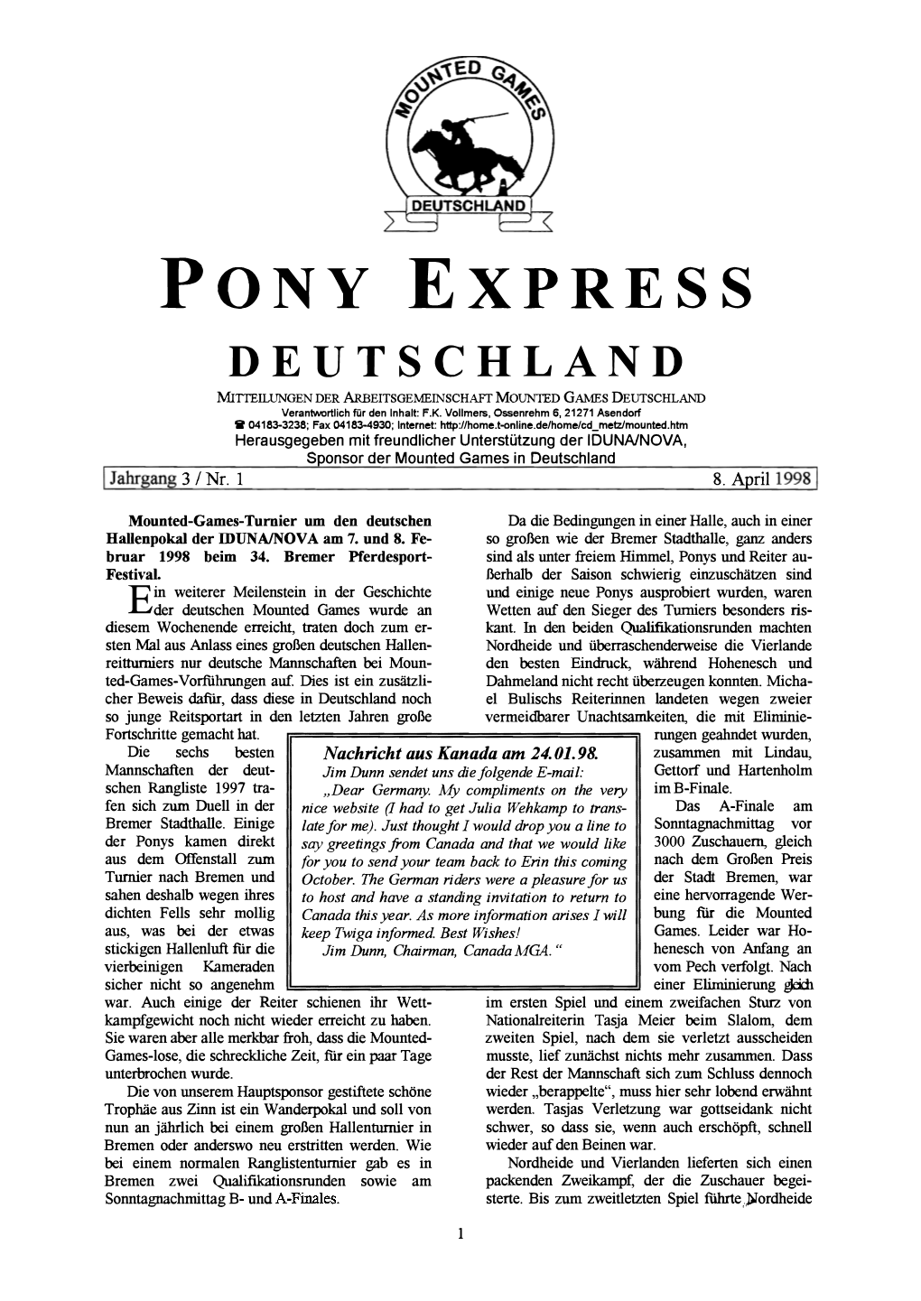 Pony Express Nr. 3/1 (08.04.1998)