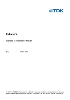 Inductors, General Technical Information