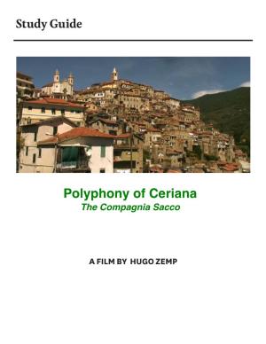 Polyphony of Ceriana the Compagnia Sacco
