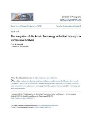 The Integration of Blockchain Technology to the Beef Industry – a Comparative Analysis