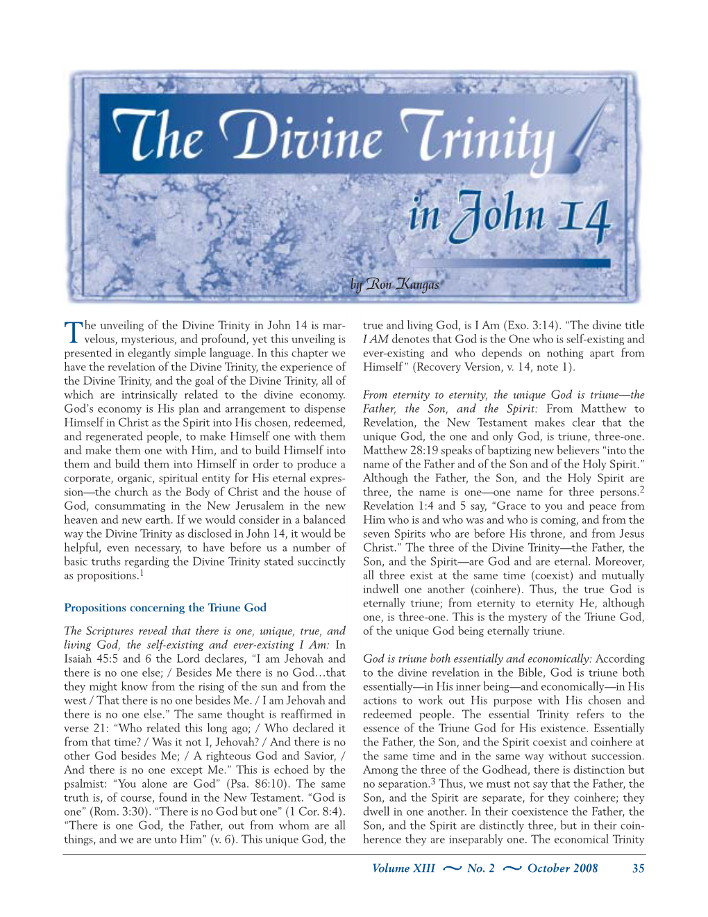 The Unveiling of the Divine Trinity in John 14 Is