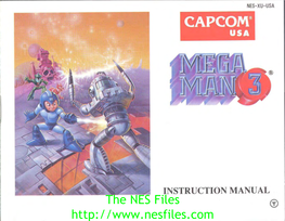 INSTRUCTION MANUAL the NES Files a Special Message from CAPCOM