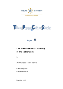 Low Intensity Ethnic Cleansing in the Netherlands