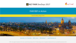 FHIR RDF in Action