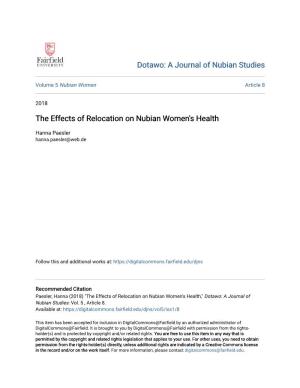 The Effects of Relocation on Nubian Women's Health