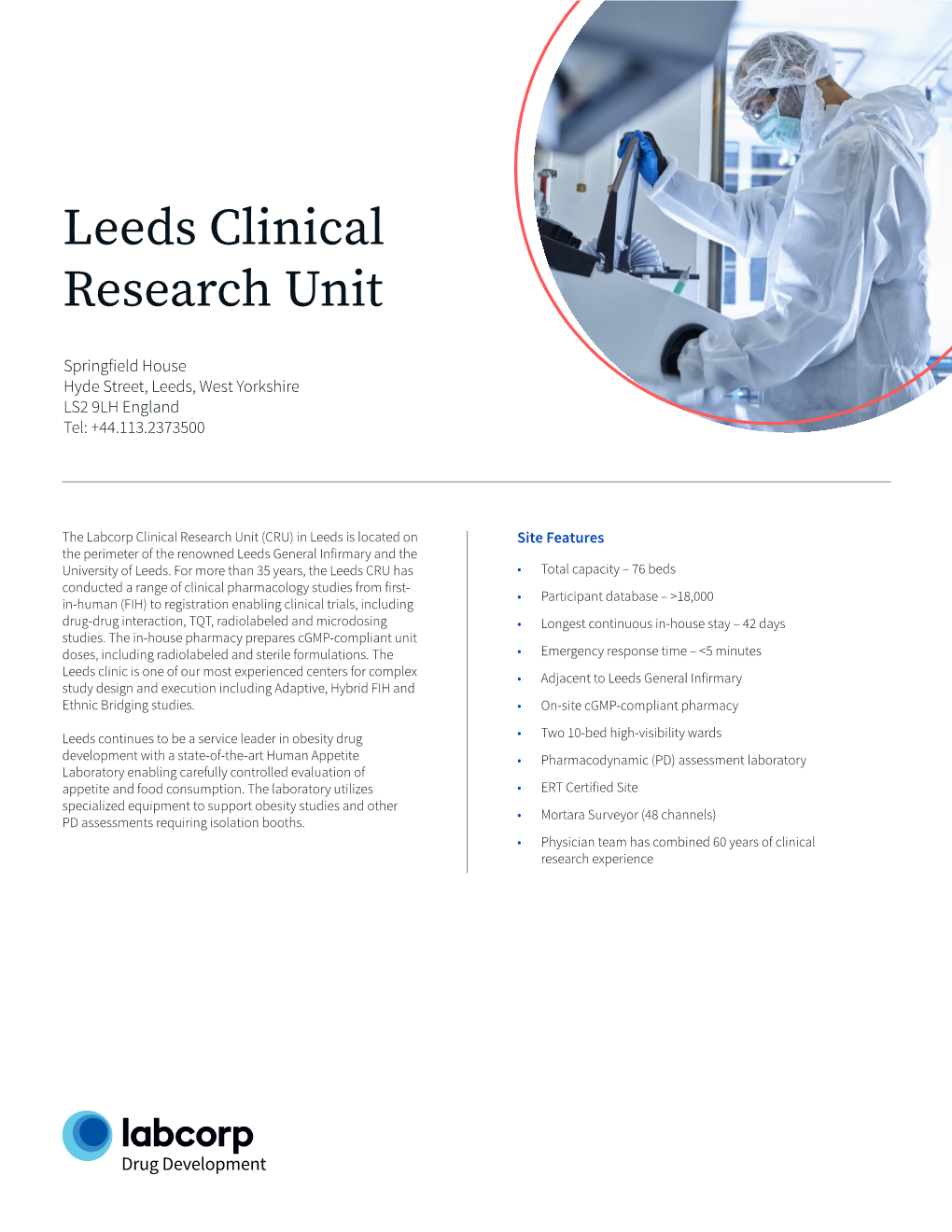 Leeds, United Kingdom Clinical Research Unit Site Profile