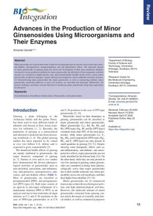 Advances in the Production of Minor Ginsenosides Using Microorganisms and Their Enzymes