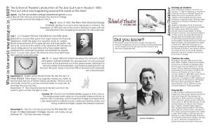 The Sea Gull Is Set in Russia in 1893