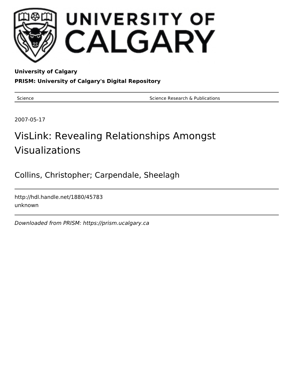 Vislink: Revealing Relationships Amongst Visualizations
