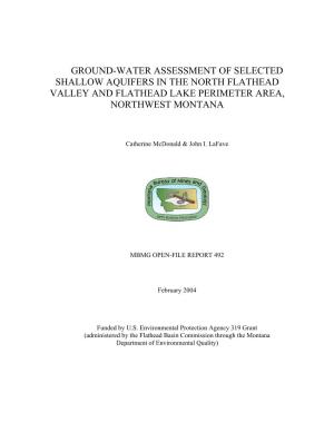 Ground-Water Assessment of Selected Shallow Aquifers in the North Flathead Valley and Flathead Lake Perimeter Area, Northwest Montana