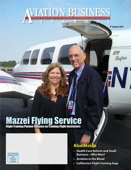 Mazzei Flying Service Flight Training Pioneer Focuses on Training Flight Instructors