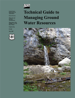 Technical Guide to Ground Water Resource Management