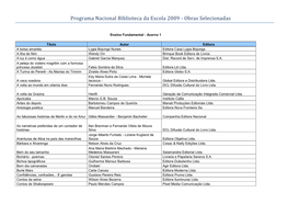 Programa Nacional Biblioteca Da Escola 2009 - Obras Selecionadas