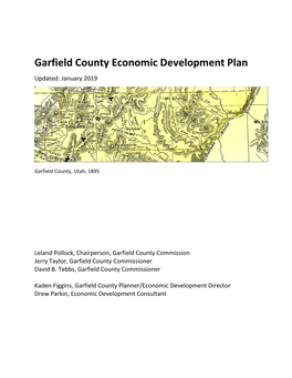 Garfield County Economic Development Plan Updated: January 2019