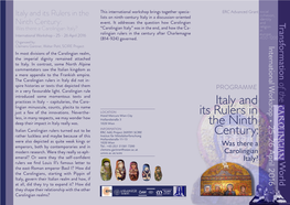 Italy and Its Rulers in the Ninth Century