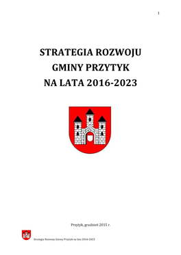 Strategia Rozwoju Gminy Przytyk Na Lata 2016-2023