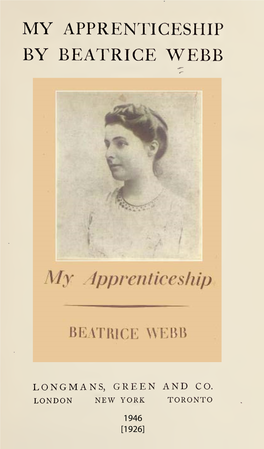 My Apprenticeship by Beatrice Webb