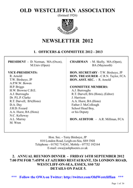 OWA Newsletter 2012 PDF File