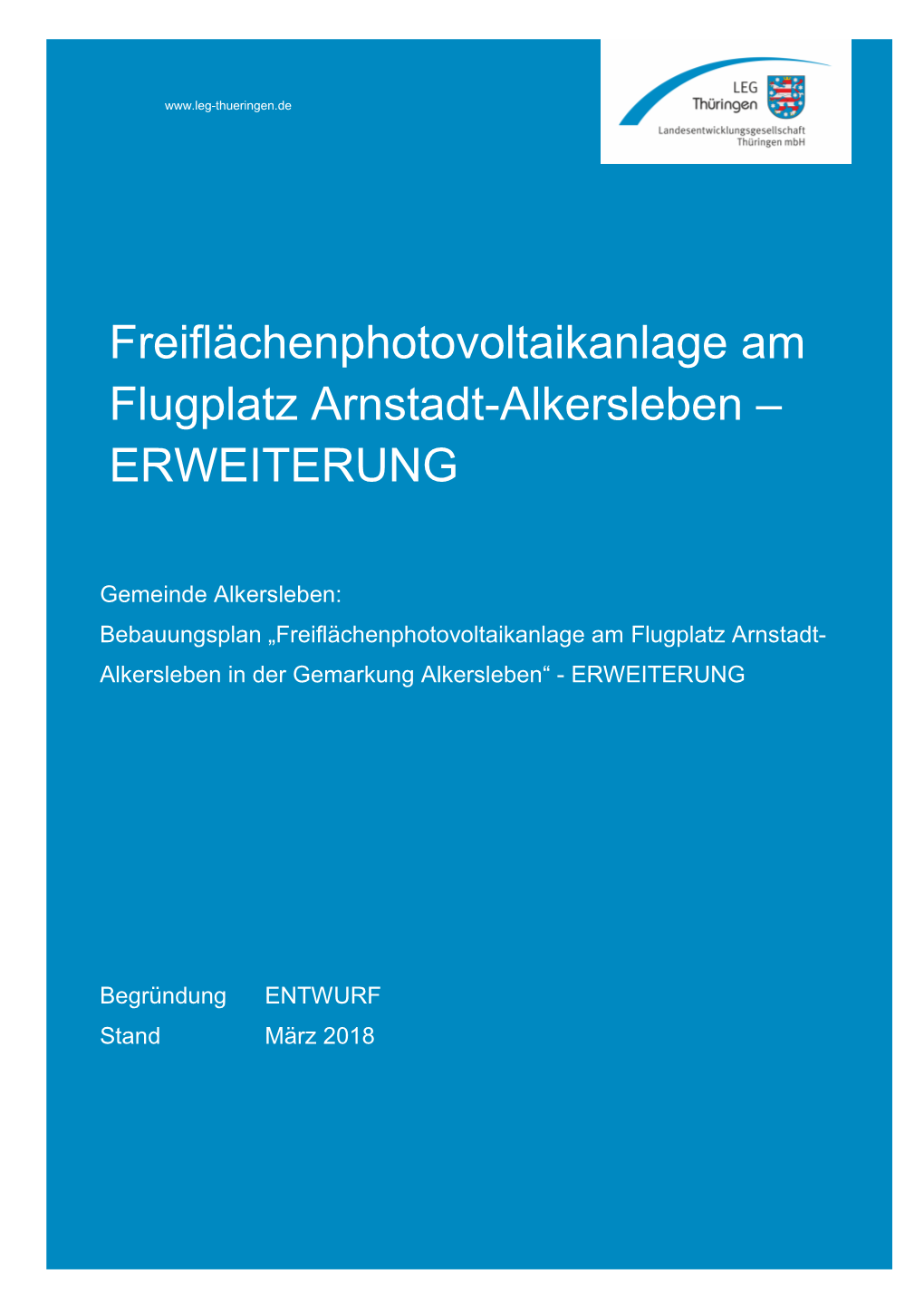 Freiflächenphotovoltaikanlage Am Flugplatz Arnstadt-Alkersleben – ERWEITERUNG