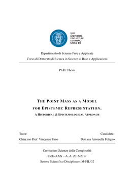 The Point Mass As a Model for Epistemic Representation