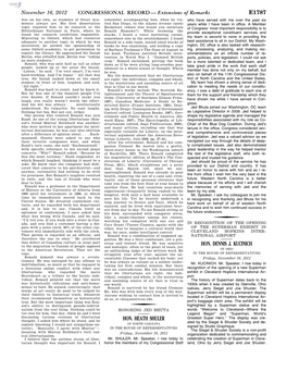 CONGRESSIONAL RECORD— Extensions of Remarks E1787 HON