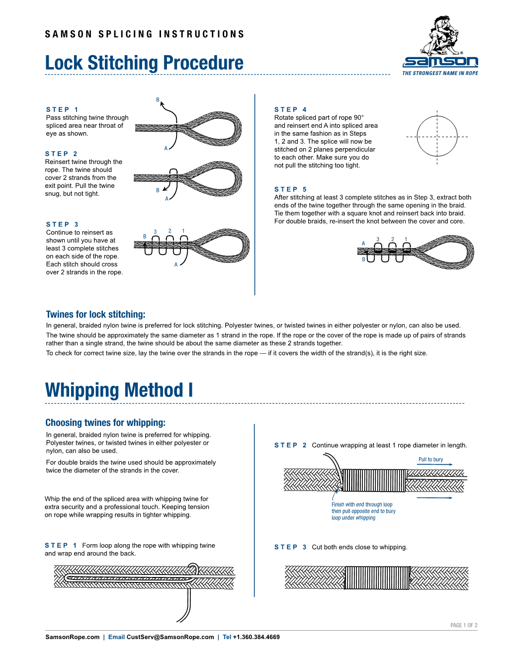 Lock Stitching Procedure Whipping Method I
