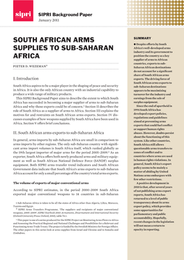 South African Arms Supplies to Sub-Saharan Africa 3