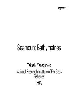 Seamount Bathymetries
