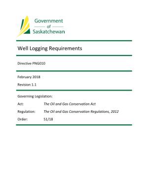 Well Logging Requirements