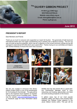 SILVERY GIBBON PROJECT Newsletterthe Page 1 June 2012 SILVERY GIBBON PROJECT
