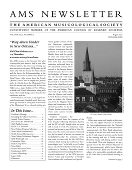 AMS Newsletter August 2012