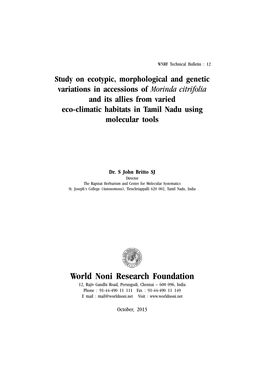 World Noni Research Foundation