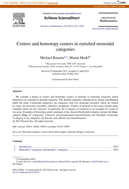 Centers and Homotopy Centers in Enriched Monoidal Categories