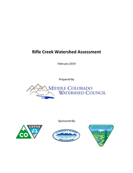 Rifle Creek Watershed Assessment