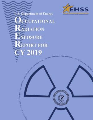 Occupational Radiation Exposure Report for Calendar Year 2019