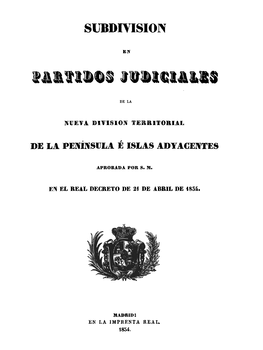 Pdfsubdivisión En Partidos Judiciales De La Nueva División Territorial De La