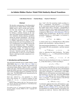 An Infinite Hidden Markov Model with Similarity-Biased Transitions