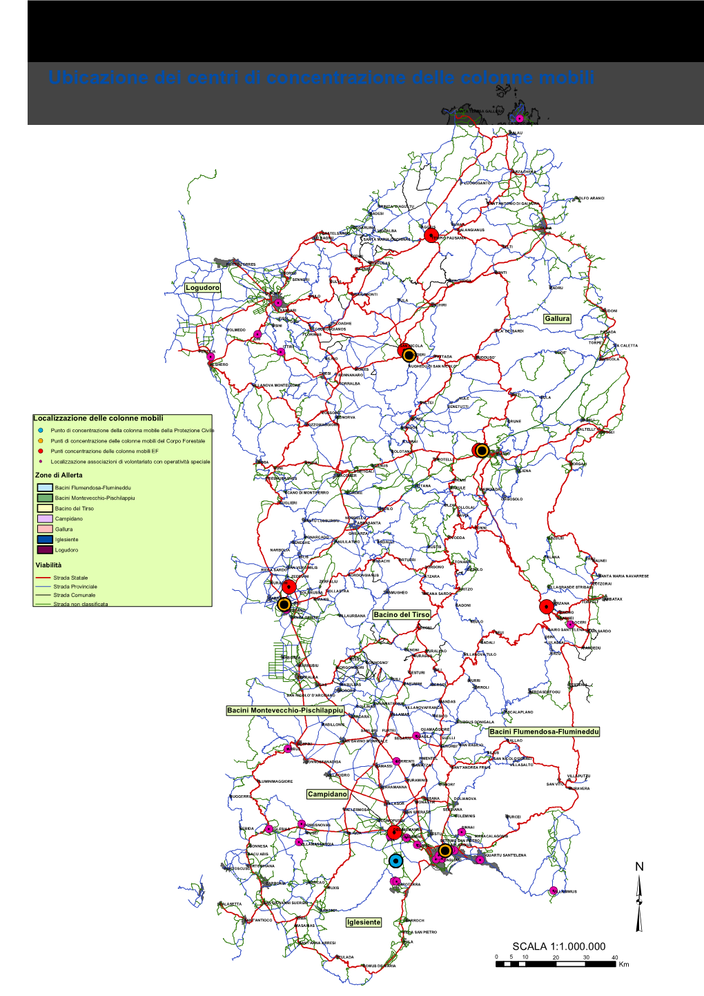 Ubicazione Dei Centri Di Concentrazione Delle Colonne Mobili