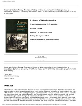 A History of Wine Making in America- by Thomas Pinney