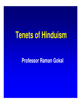 Tenets of Hinduism