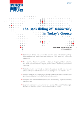 The Backsliding of Democracy in Today's Greece