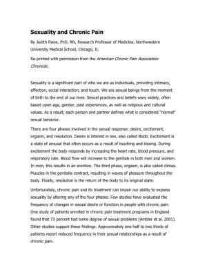 Sexuality and Chronic Pain
