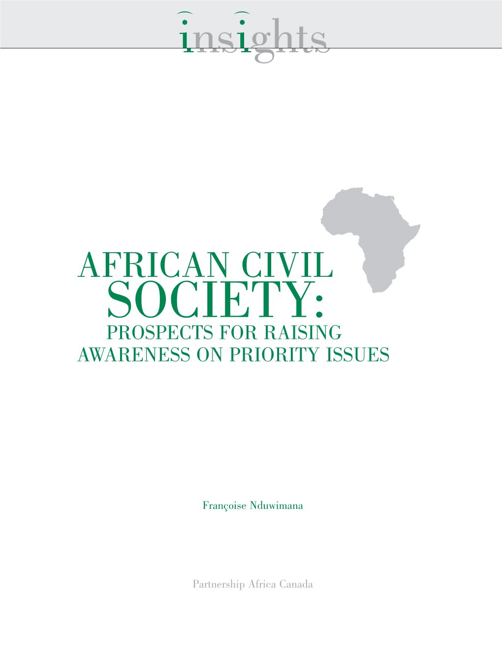 African Civil Society: Prospects for Raising Awareness on Priority Issues